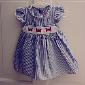 Baby girl 12 month lobster nautical dress.